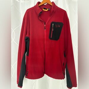 Mens Mountian Hardwear red zip up fleece 2XL EUC